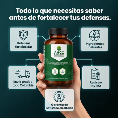 AHCC by Vital World — Apoyo Inmune con Hongo Shiitake y Betaglucanos
