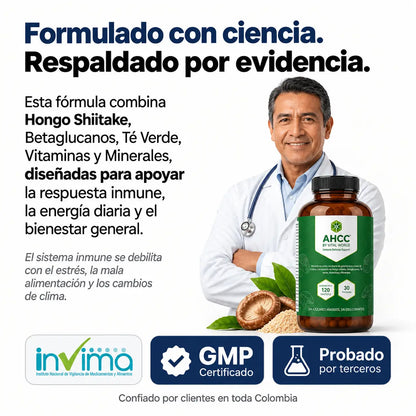 AHCC by Vital World — Apoyo Inmune con Hongo Shiitake y Betaglucanos