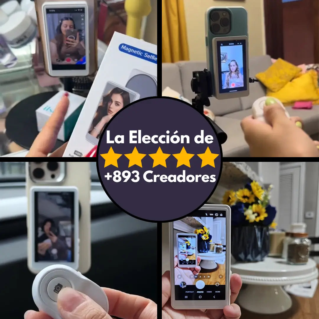 SelfiePro™ - Monitor Magnético para Selfies y Videos Profesionales