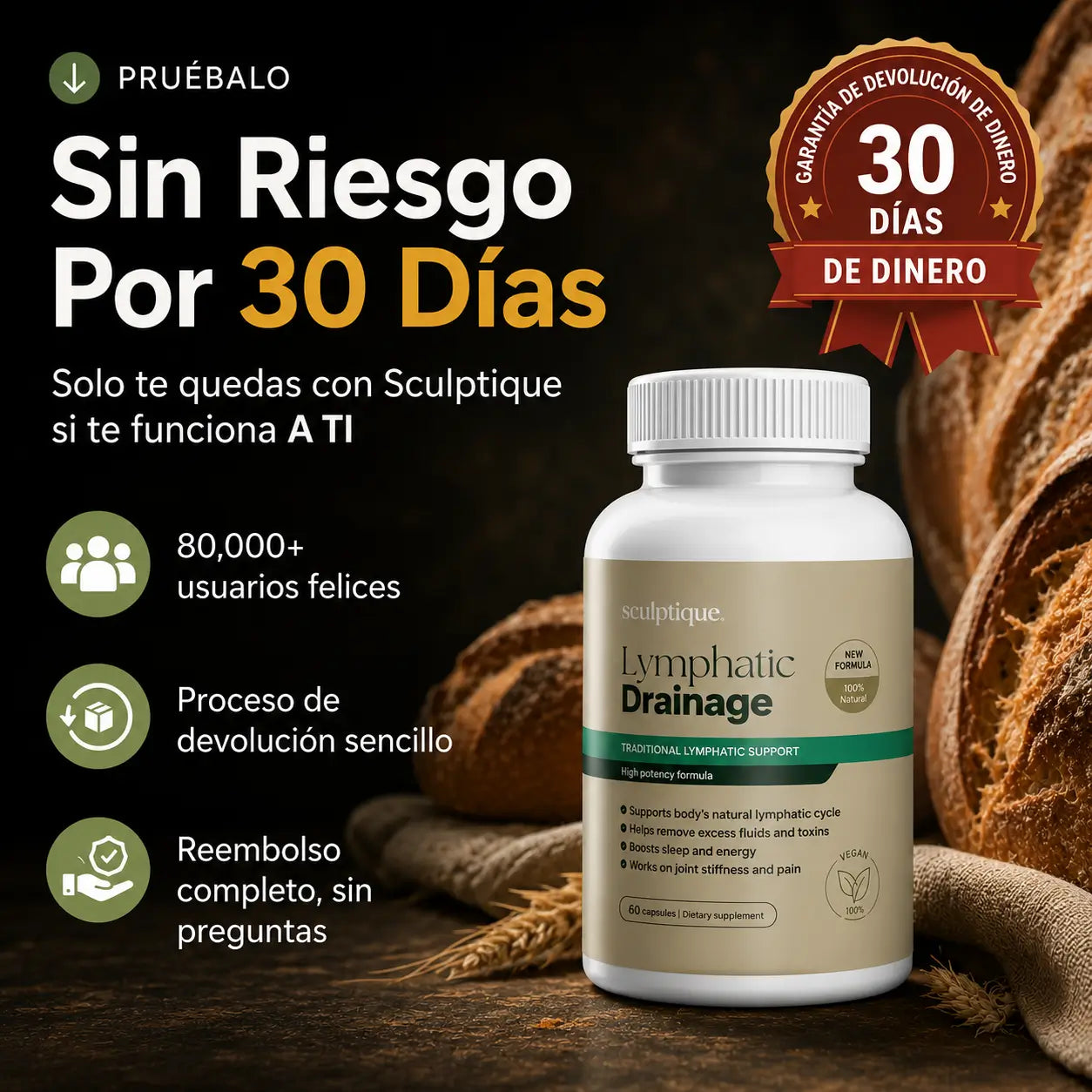 <b>Sculptique™| Soporte Metabólico Contra Líquidos Retenidos</b> 🌿