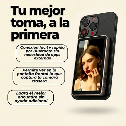 SelfiePro™ - Monitor Magnético para Selfies y Videos Profesionales