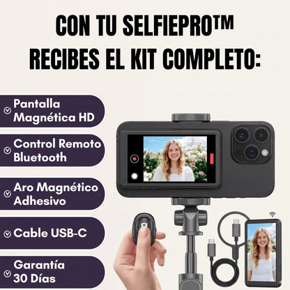 SelfiePro™ - Monitor Magnético para Selfies y Videos Profesionales