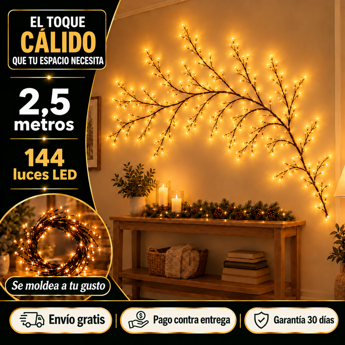 Luces LED Ramas de Sauce: Ilumina tu Hogar con Calidez y Estilo
