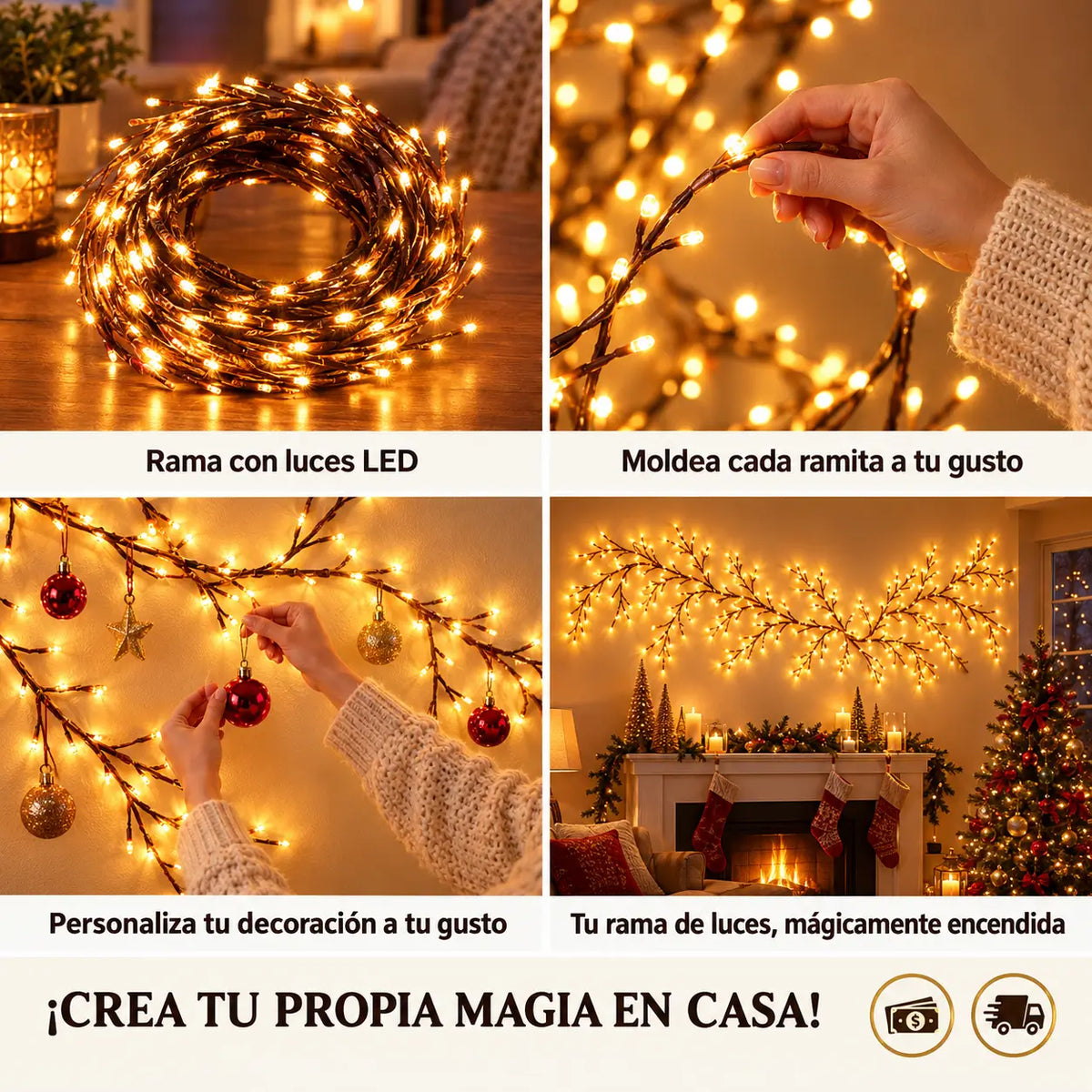 Luces LED Ramas de Sauce: Ilumina tu Hogar con Calidez y Estilo