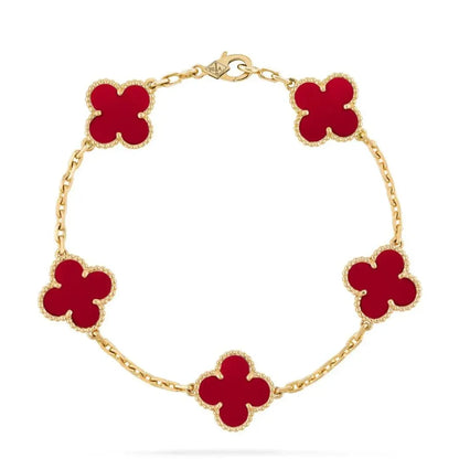 Pulsera Trébol Baño de Oro 18K – Buena Suerte, Elegancia y Estilo - Tiendas La Gran Latina