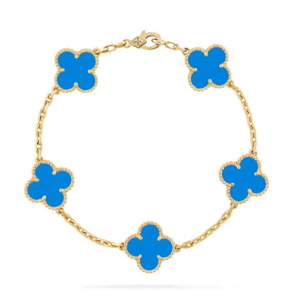 Pulsera Trébol Baño de Oro 18K – Buena Suerte, Elegancia y Estilo - Tiendas La Gran Latina