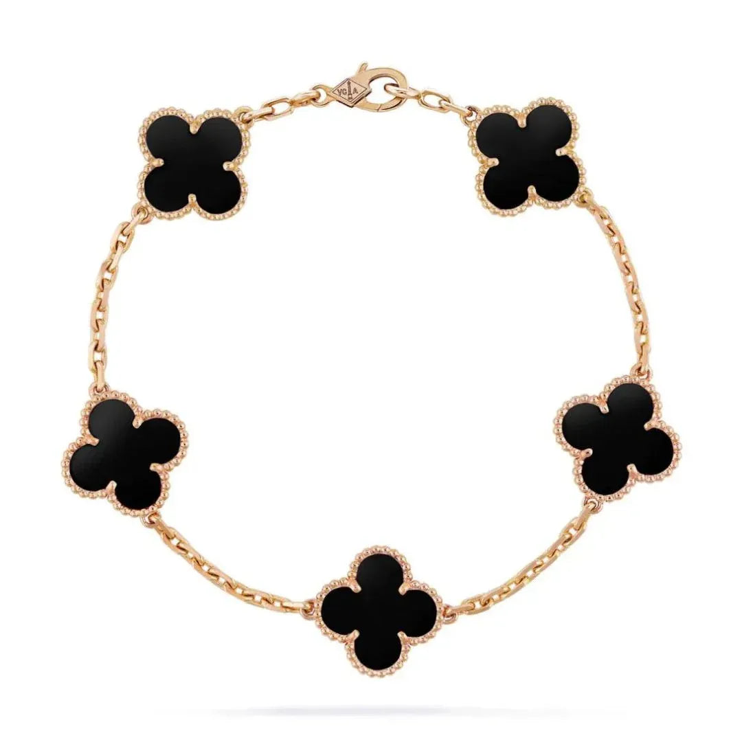 Pulsera Trébol Baño de Oro 18K – Buena Suerte, Elegancia y Estilo - Tiendas La Gran Latina