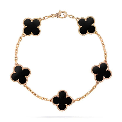 Pulsera Trébol Baño de Oro 18K – Buena Suerte, Elegancia y Estilo - Tiendas La Gran Latina