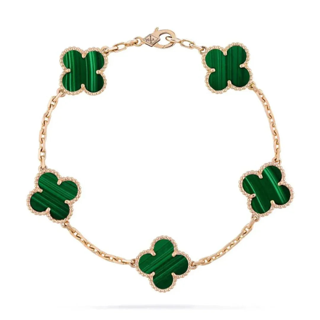 Pulsera Trébol Baño de Oro 18K – Buena Suerte, Elegancia y Estilo - Tiendas La Gran Latina