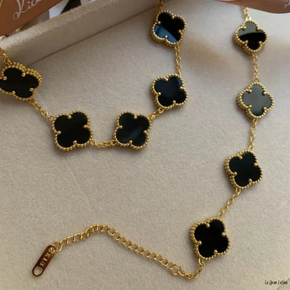 Set Trébol Bañado en Oro 18K – Pulsera y Collar, Buena Suerte y Elegancia - Tiendas La Gran Latina