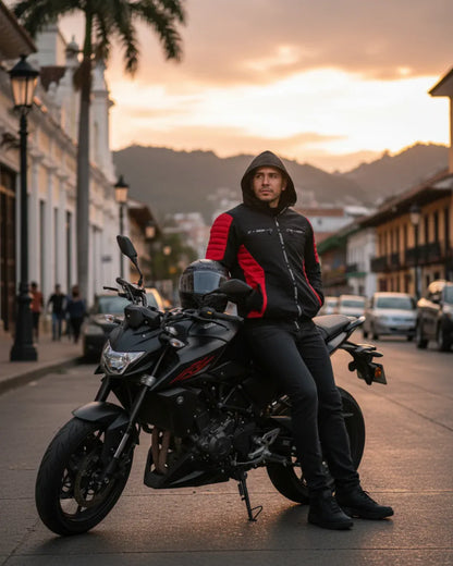 Chaqueta Biker RED — Presencia que Impone